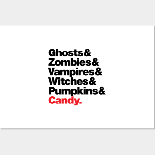 Halloween list in black Posters and Art